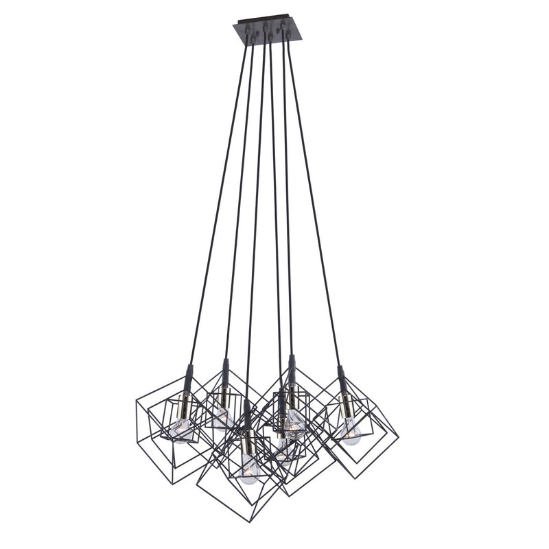 Six Light Chandelier<br /><span style="color:#4AB0CE;">Entrega: 4-10 dias en USA</span><br /><span style="color:#4AB0CE;font-size:60%;">PREGUNTE POR ENTREGA EN PANAMA</span><br />Collection: Artistry<br />Finish: Matte Black & Polished Nickel