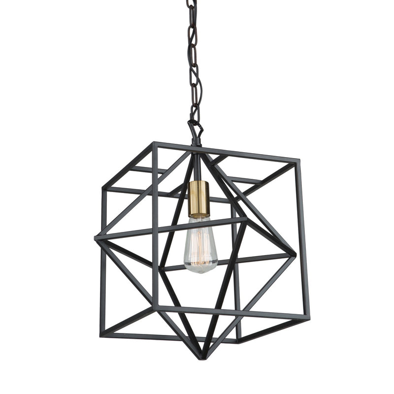 Artcraft Canada - AC11201 - One Light Pendant - Roxton - Matte Black & Harvest Brass