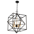 Four Light Chandelier<br /><span style="color:#4AB0CE;">Entrega: 4-10 dias en USA</span><br /><span style="color:#4AB0CE;font-size:60%;">PREGUNTE POR ENTREGA EN PANAMA</span><br />Collection: Roxton<br />Finish: Matte Black & Harvest Brass