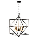 Four Light Chandelier<br /><span style="color:#4AB0CE;">Entrega: 4-10 dias en USA</span><br /><span style="color:#4AB0CE;font-size:60%;">PREGUNTE POR ENTREGA EN PANAMA</span><br />Collection: Roxton<br />Finish: Matte Black & Harvest Brass