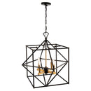 Four Light Chandelier<br /><span style="color:#4AB0CE;">Entrega: 4-10 dias en USA</span><br /><span style="color:#4AB0CE;font-size:60%;">PREGUNTE POR ENTREGA EN PANAMA</span><br />Collection: Roxton<br />Finish: Matte Black & Harvest Brass