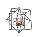 Eight Light Chandelier<br /><span style="color:#4AB0CE;">Entrega: 4-10 dias en USA</span><br /><span style="color:#4AB0CE;font-size:60%;">PREGUNTE POR ENTREGA EN PANAMA</span><br />Collection: Roxton<br />Finish: Matte Black & Harvest Brass