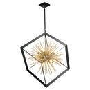 Eight Light Chandelier<br /><span style="color:#4AB0CE;">Entrega: 4-10 dias en USA</span><br /><span style="color:#4AB0CE;font-size:60%;">PREGUNTE POR ENTREGA EN PANAMA</span><br />Collection: Sunburst<br />Finish: Matte Black & Satin Brass