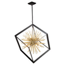 Eight Light Chandelier<br /><span style="color:#4AB0CE;">Entrega: 4-10 dias en USA</span><br /><span style="color:#4AB0CE;font-size:60%;">PREGUNTE POR ENTREGA EN PANAMA</span><br />Collection: Sunburst<br />Finish: Matte Black & Satin Brass