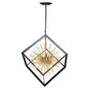 Eight Light Chandelier<br /><span style="color:#4AB0CE;">Entrega: 4-10 dias en USA</span><br /><span style="color:#4AB0CE;font-size:60%;">PREGUNTE POR ENTREGA EN PANAMA</span><br />Collection: Sunburst<br />Finish: Matte Black & Satin Brass