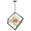 Eight Light Chandelier<br /><span style="color:#4AB0CE;">Entrega: 4-10 dias en USA</span><br /><span style="color:#4AB0CE;font-size:60%;">PREGUNTE POR ENTREGA EN PANAMA</span><br />Collection: Sunburst<br />Finish: Matte Black & Satin Brass