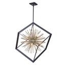 Eight Light Chandelier<br /><span style="color:#4AB0CE;">Entrega: 4-10 dias en USA</span><br /><span style="color:#4AB0CE;font-size:60%;">PREGUNTE POR ENTREGA EN PANAMA</span><br />Collection: Sunburst<br />Finish: Matte Black & Satin Brass