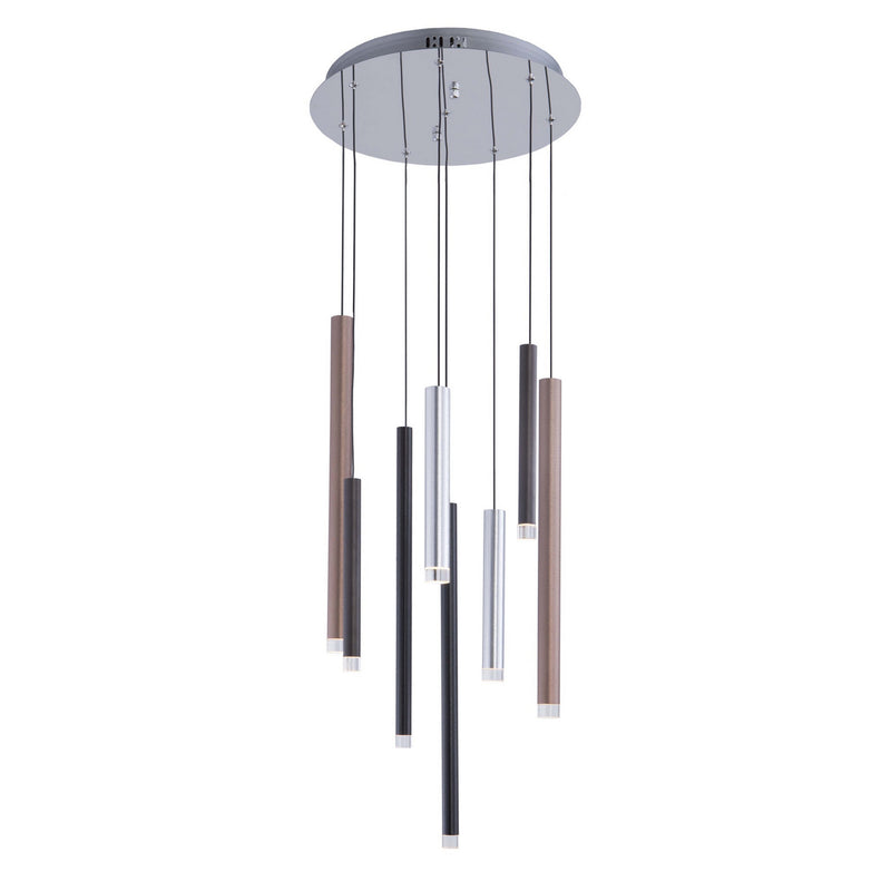 Artcraft Canada - AC7088MU - LED Chandelier - Galiano - Black, Copper, Satin Aluminum