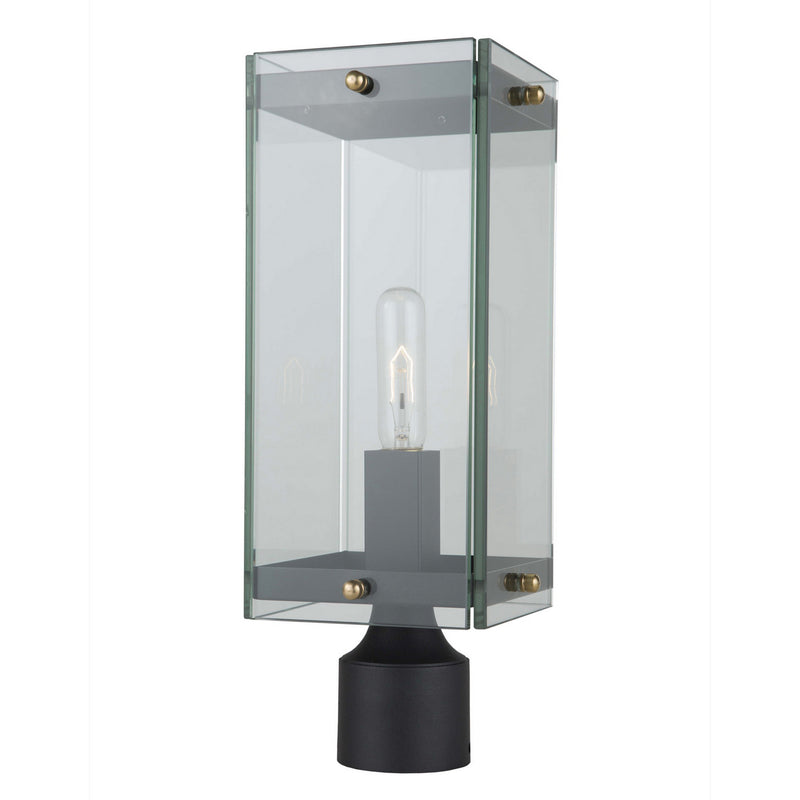 Artcraft Canada - AC8133BK - One Light Outdoor Post Mount - Bradgate - Matte Black & Harvest Brass