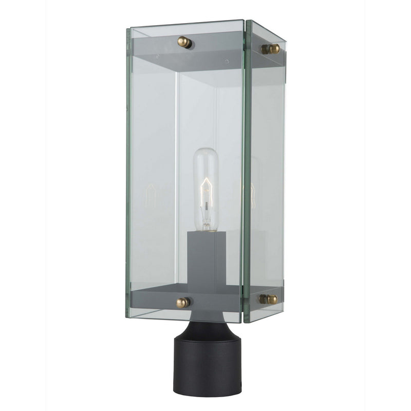 Artcraft Canada - AC8143BK - One Light Outdoor Post Mount - Bradgate - Matte Black & Harvest Brass