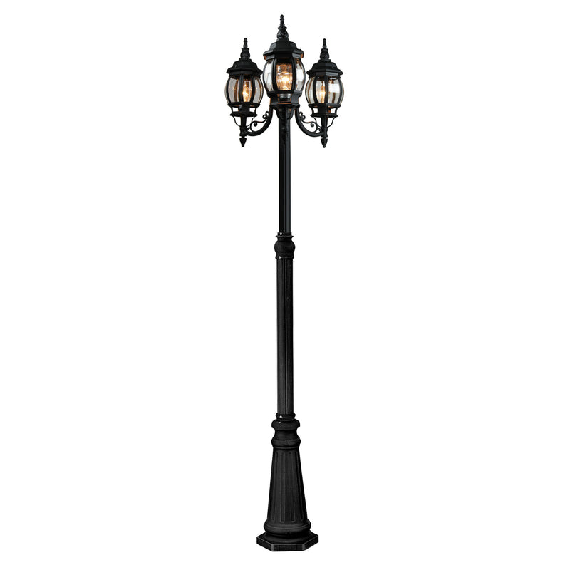 Artcraft Canada - AC8099BK - Three Light Outdoor Post Mount - Classico - Black