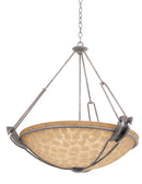 Kalco - 4845CI/ECRU - Three Light Pendant - Grande - Country Iron