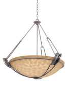 Kalco - 4847CI/ECRU - Six Light Pendant - Grande - Country Iron