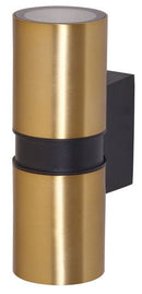 LÁMPARA DE PARED PARA  EXTERIOR DECORATIVA UP & DOWN LIGHT 2XGU10-(NO INCL.) IP54,  DORADO.