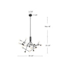 LED Chandelier<br /><span style="color:#4AB0CE;">Entrega: 4-10 dias en USA</span><br /><span style="color:#4AB0CE;font-size:60%;">PREGUNTE POR ENTREGA EN PANAMA</span><br />Collection: Moto<br />Finish: Black