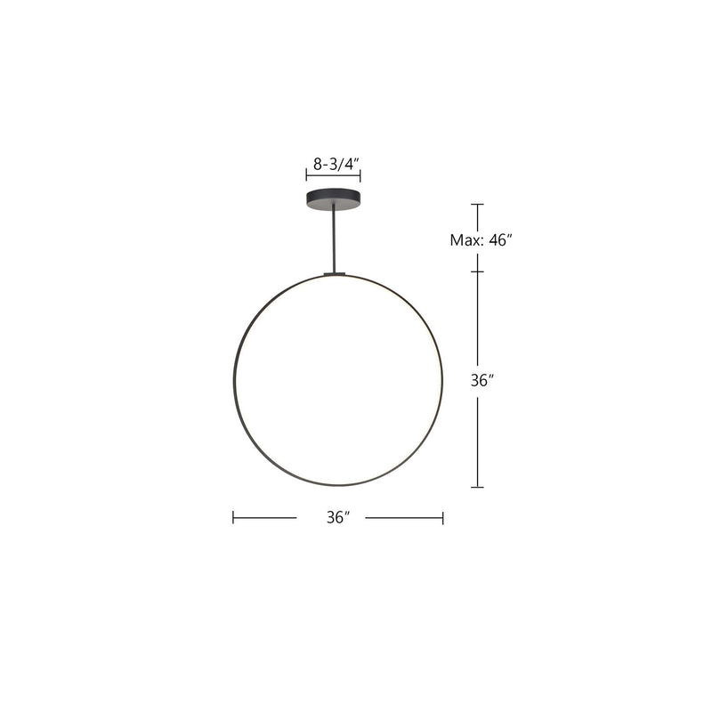 Kuzco Lighting - PD82536-BK - LED Pendant - Cirque - Black