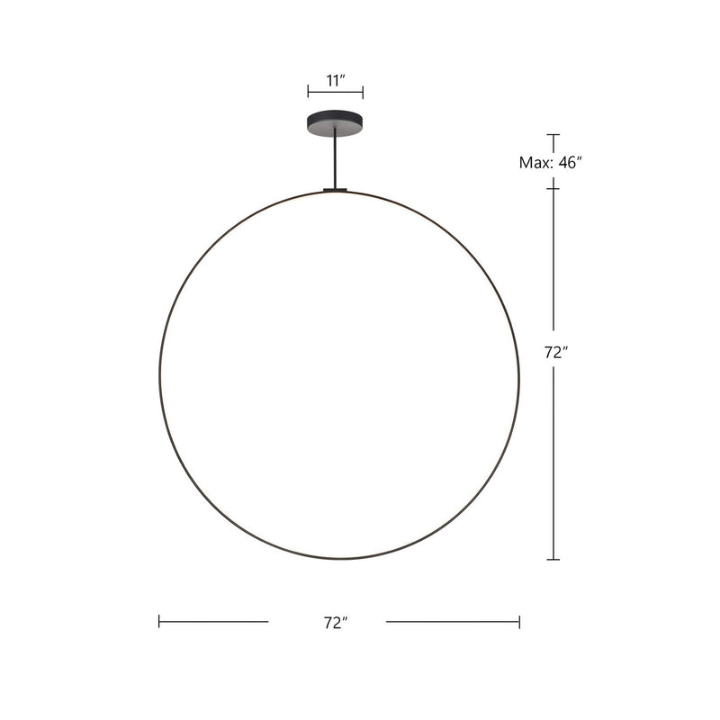 Kuzco Lighting - PD82572-BK - LED Pendant - Cirque - Black