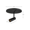 Kuzco Lighting - SF15001-BK - LED Semi-Flush Mount - Downey - Black