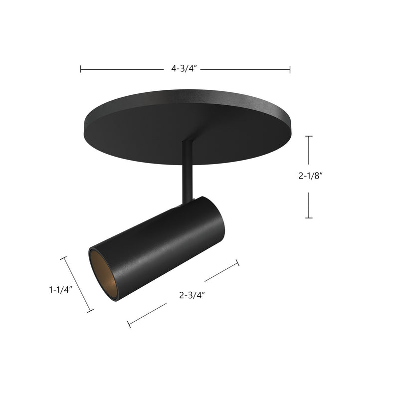 Kuzco Lighting - SF15101-BK - LED Semi-Flush Mount - Downey - Black