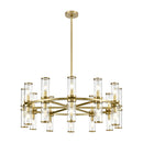 Alora - CH309024NBCG - 24 Light Chandelier - Revolve - Clear Glass/Natural Brass