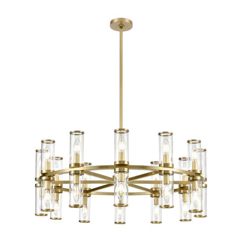 Alora - CH309024NBCG - 24 Light Chandelier - Revolve - Clear Glass/Natural Brass