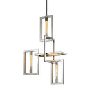 Troy Lighting - F7104-SL/SS - Four Light Pendant - Enigma - Silver Leaf