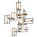 Troy Lighting - F7109-SL/SS - Nine Light Chandelier - Enigma - Silver Leaf W Stainless Acc