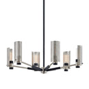Troy Lighting - F7116-SFB/SN - Six Light Chandelier - Pilsen - Soft Off Black/Satin Nickel