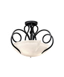 Kalco - 4288TO/FROST - Three Light Semi Flush Mount - Tribecca - Tortoise Shell