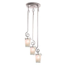 Kalco - 4302PS/FROST - Three Light Foyer Pendant - Tribecca - Pearl Silver
