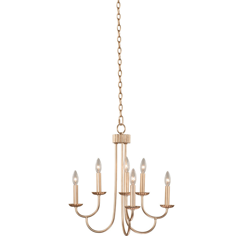 Kalco - 511771MG - Six Light Chandelier - Kiera - Modern Gold