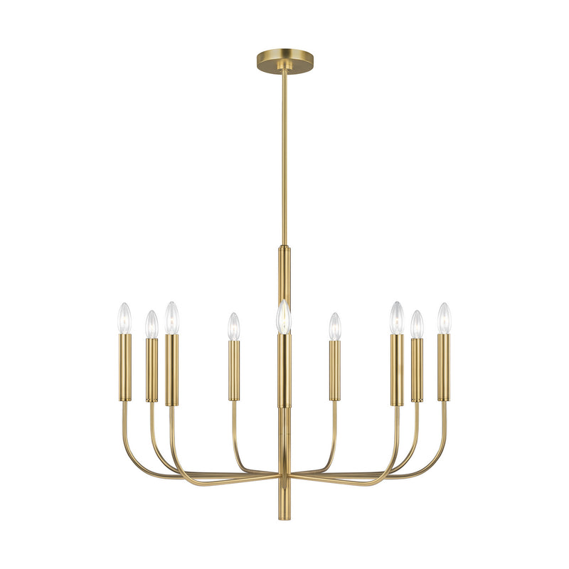 Nine Light Chandelier<br /><span style="color:#4AB0CE;">Entrega: 4-10 dias en USA</span><br /><span style="color:#4AB0CE;font-size:60%;">PREGUNTE POR ENTREGA EN PANAMA</span><br />Collection: Brianna<br />Finish: Burnished Brass