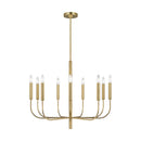 Nine Light Chandelier<br /><span style="color:#4AB0CE;">Entrega: 4-10 dias en USA</span><br /><span style="color:#4AB0CE;font-size:60%;">PREGUNTE POR ENTREGA EN PANAMA</span><br />Collection: Brianna<br />Finish: Burnished Brass