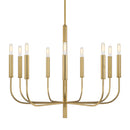 Nine Light Chandelier<br /><span style="color:#4AB0CE;">Entrega: 4-10 dias en USA</span><br /><span style="color:#4AB0CE;font-size:60%;">PREGUNTE POR ENTREGA EN PANAMA</span><br />Collection: Brianna<br />Finish: Burnished Brass
