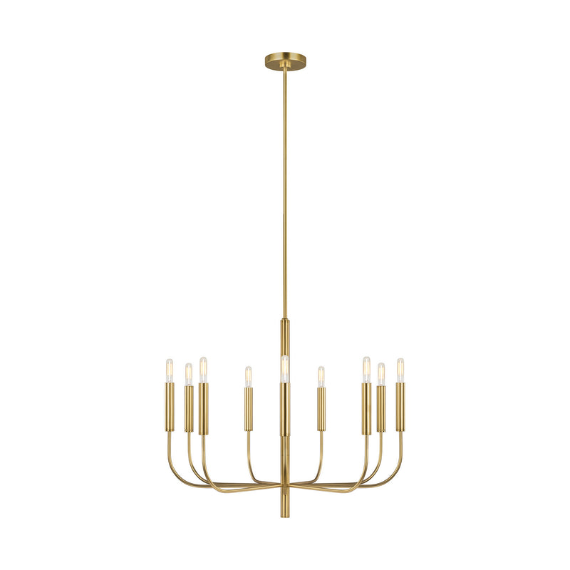 Nine Light Chandelier<br /><span style="color:#4AB0CE;">Entrega: 4-10 dias en USA</span><br /><span style="color:#4AB0CE;font-size:60%;">PREGUNTE POR ENTREGA EN PANAMA</span><br />Collection: Brianna<br />Finish: Burnished Brass