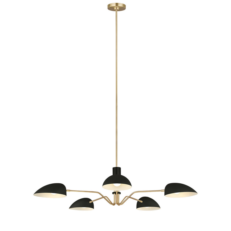 Five Light Chandelier<br /><span style="color:#4AB0CE;">Entrega: 4-10 dias en USA</span><br /><span style="color:#4AB0CE;font-size:60%;">PREGUNTE POR ENTREGA EN PANAMA</span><br />Collection: Jane<br />Finish: Midnight Black