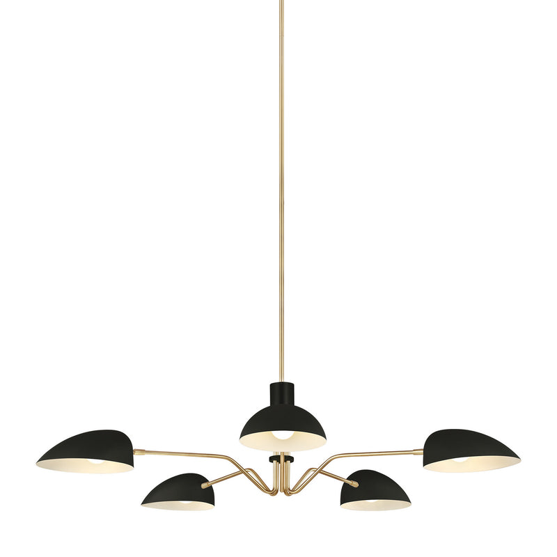 Five Light Chandelier<br /><span style="color:#4AB0CE;">Entrega: 4-10 dias en USA</span><br /><span style="color:#4AB0CE;font-size:60%;">PREGUNTE POR ENTREGA EN PANAMA</span><br />Collection: Jane<br />Finish: Midnight Black