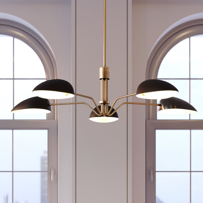 Five Light Chandelier<br /><span style="color:#4AB0CE;">Entrega: 4-10 dias en USA</span><br /><span style="color:#4AB0CE;font-size:60%;">PREGUNTE POR ENTREGA EN PANAMA</span><br />Collection: Jane<br />Finish: Midnight Black