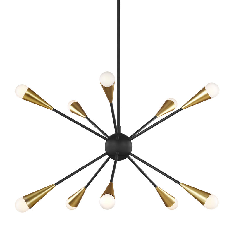 Ten Light Chandelier<br /><span style="color:#4AB0CE;">Entrega: 4-10 dias en USA</span><br /><span style="color:#4AB0CE;font-size:60%;">PREGUNTE POR ENTREGA EN PANAMA</span><br />Collection: Jax<br />Finish: Midnight Black