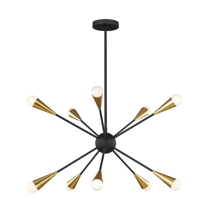 Ten Light Chandelier<br /><span style="color:#4AB0CE;">Entrega: 4-10 dias en USA</span><br /><span style="color:#4AB0CE;font-size:60%;">PREGUNTE POR ENTREGA EN PANAMA</span><br />Collection: Jax<br />Finish: Midnight Black