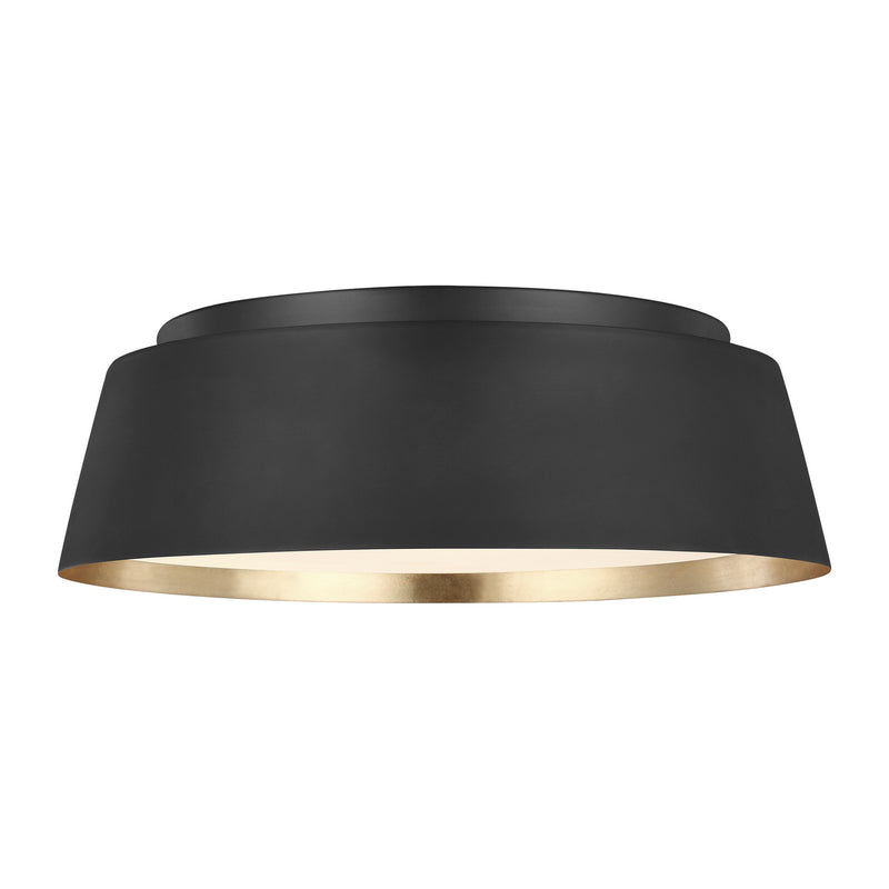 Visual Comfort Studio - EF1003MBK - Three Light Flush Mount - Asher - Midnight Black