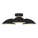 Visual Comfort Studio - EF1023MBK - Three Light Flush Mount - Jane - Midnight Black