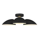 Visual Comfort Studio - EF1023MBK - Three Light Flush Mount - Jane - Midnight Black