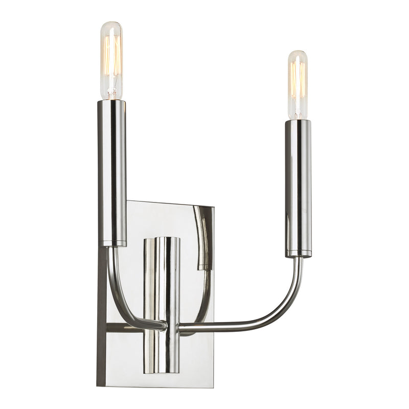 Two Light Wall Sconce<br /><span style="color:#4AB0CE;">Entrega: 4-10 dias en USA</span><br /><span style="color:#4AB0CE;font-size:60%;">PREGUNTE POR ENTREGA EN PANAMA</span><br />Collection: Brianna<br />Finish: Polished Nickel