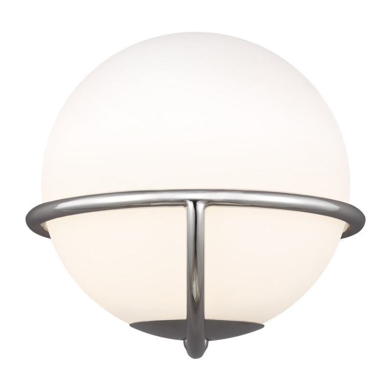 One Light Wall Sconce<br /><span style="color:#4AB0CE;">Entrega: 4-10 dias en USA</span><br /><span style="color:#4AB0CE;font-size:60%;">PREGUNTE POR ENTREGA EN PANAMA</span><br />Collection: Apollo<br />Finish: Polished Nickel