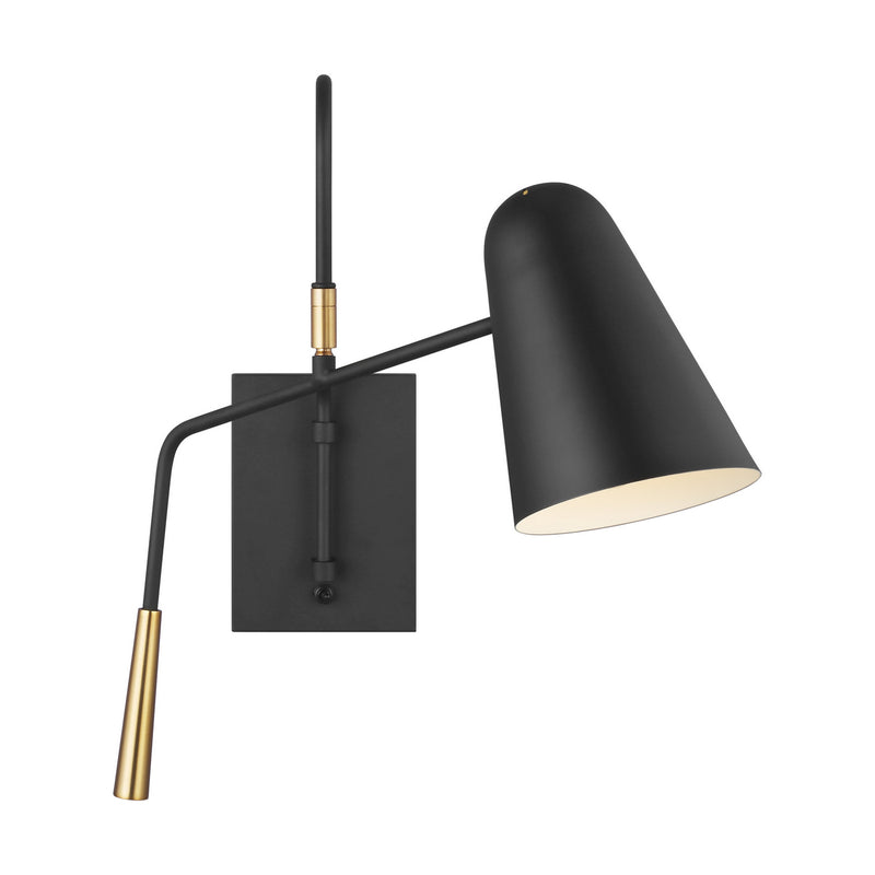 One Light Wall Sconce<br /><span style="color:#4AB0CE;">Entrega: 4-10 dias en USA</span><br /><span style="color:#4AB0CE;font-size:60%;">PREGUNTE POR ENTREGA EN PANAMA</span><br />Collection: Simon<br />Finish: Midnight Black