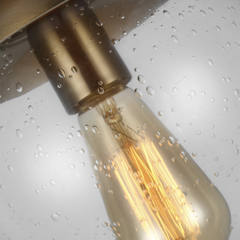 One Light Wall / Ceiling Semi-Flush Mount<br /><span style="color:#4AB0CE;">Entrega: 4-10 dias en USA</span><br /><span style="color:#4AB0CE;font-size:60%;">PREGUNTE POR ENTREGA EN PANAMA</span><br />Collection: Leo H.G.<br />Finish: Satin Brass