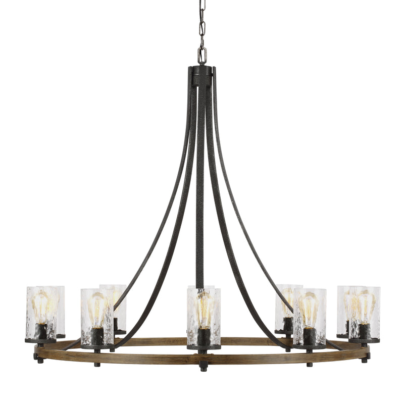 Ten Light Chandelier<br /><span style="color:#4AB0CE;">Entrega: 4-10 dias en USA</span><br /><span style="color:#4AB0CE;font-size:60%;">PREGUNTE POR ENTREGA EN PANAMA</span><br />Collection: Angelo<br />Finish: Distressed Weathered Oak / Slate Grey Metal