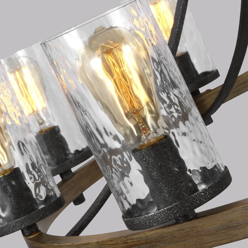 Ten Light Chandelier<br /><span style="color:#4AB0CE;">Entrega: 4-10 dias en USA</span><br /><span style="color:#4AB0CE;font-size:60%;">PREGUNTE POR ENTREGA EN PANAMA</span><br />Collection: Angelo<br />Finish: Distressed Weathered Oak / Slate Grey Metal