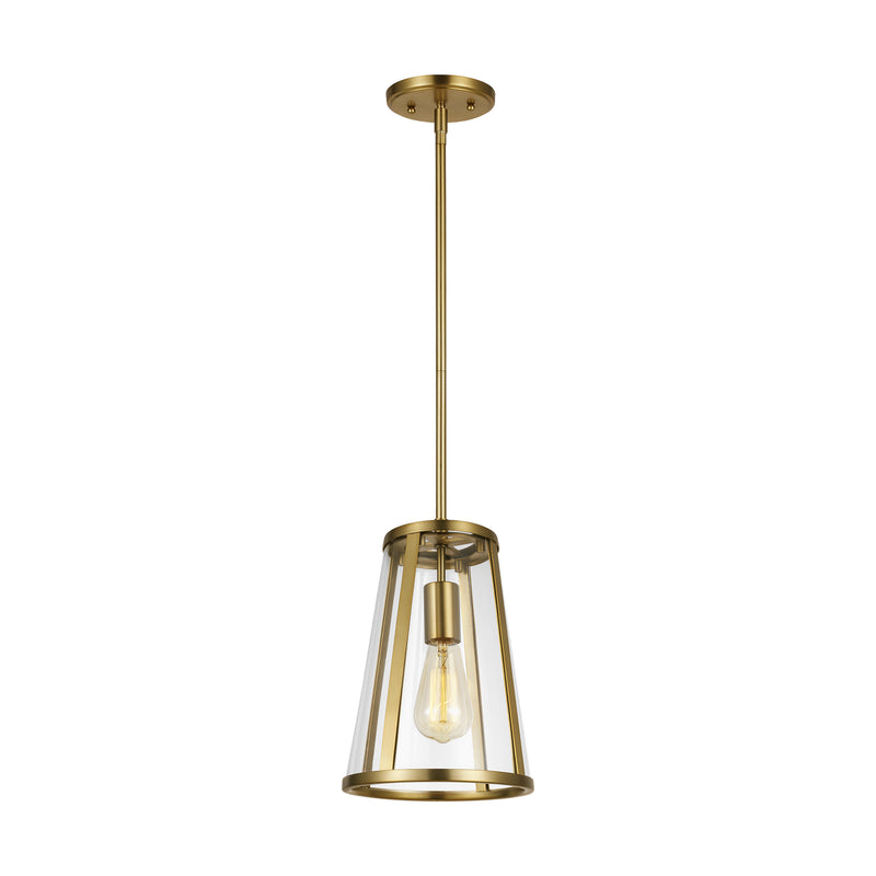 One Light Pendant<br /><span style="color:#4AB0CE;">Entrega: 4-10 dias en USA</span><br /><span style="color:#4AB0CE;font-size:60%;">PREGUNTE POR ENTREGA EN PANAMA</span><br />Collection: Harrow<br />Finish: Burnished Brass